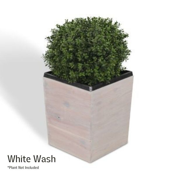 17 Inch Square Tapered Wooden Planter