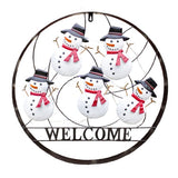 Dancing Snowman Outdoor Holiday Welcome Wheel