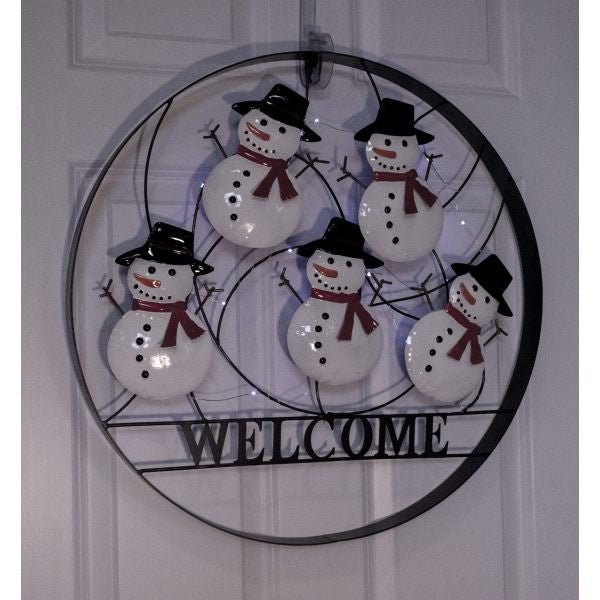 Dancing Snowman Outdoor Holiday Welcome Wheel - Nature Hills Nursery - Garden Center Item - 