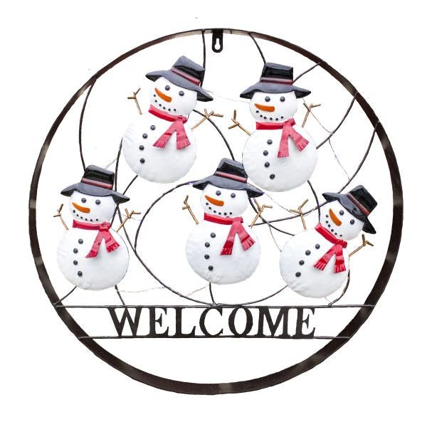 Dancing Snowman Outdoor Holiday Welcome Wheel - Nature Hills Nursery - Garden Center Item - 