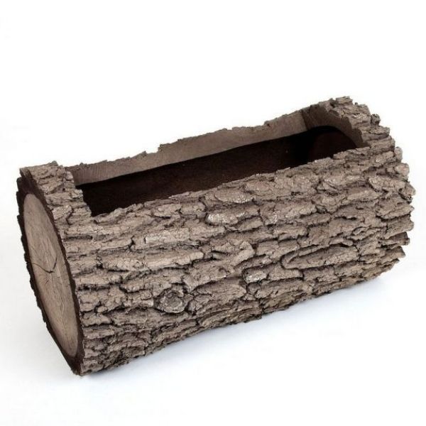 Surreal 11 Inch Oak Bark Horizontal Planter