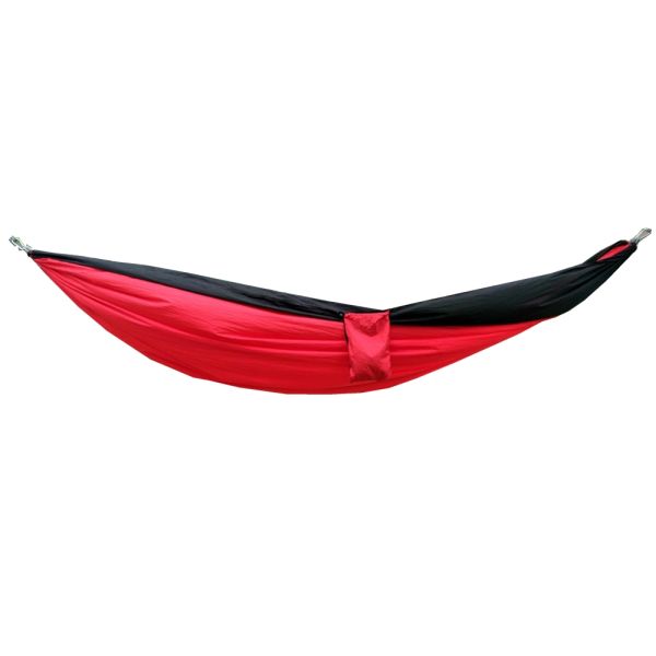 Two Person Travel Camping Hammock Black & Red