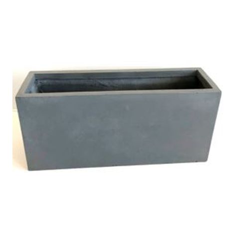 Fiber Clay 25.5 Inch Light Grey Trough Planter