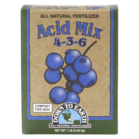 Down To Earth All Natural Acid Mix 4 - 3 - 6 Fertilizer - Nature Hills Nursery - 1 lb - 