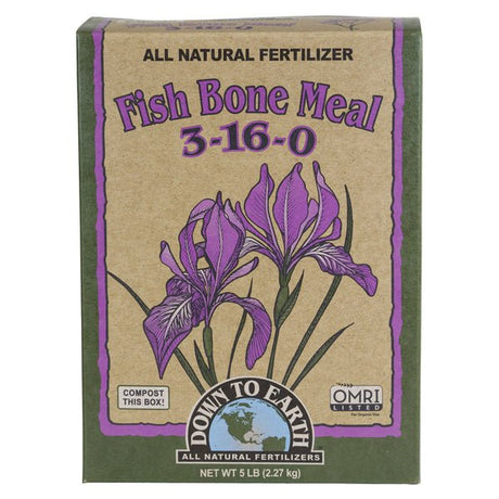 Down To Earth All Natural Fish Bone Meal 3 - 16 - 0 - Nature Hills Nursery - 5 lb - 