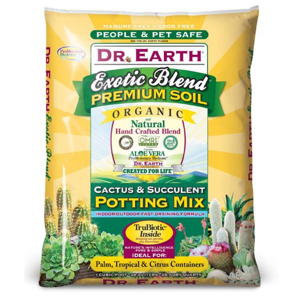 Dr. Earth Exotic Blend Cactus & Succulent Potting Mix - Nature Hills Nursery - 4 qt Bag - 