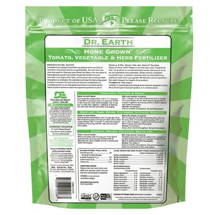 Dr. Earth Home Grown Organic and Natural Tomato Vegetable and Herb Fertilizer - Nature Hills Nursery - 4 lb - 