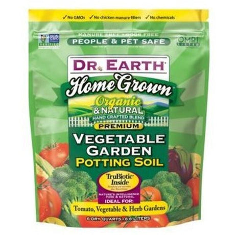 Dr. Earth Home Grown Vegetable Garden Potting Soil - Nature Hills Nursery - 4 qt Bag - 