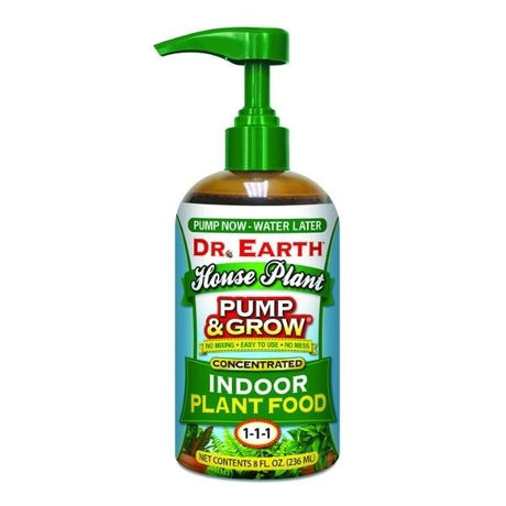 Dr. Earth House Plant Organic Pump & Grow Indoor Plant Food - Nature Hills Nursery - 8 oz - 