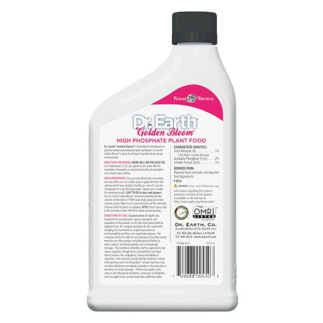 Dr. Earth Natural and Organic Golden Bloom Liquid Fertilizer - Nature Hills Nursery - 24 oz - 