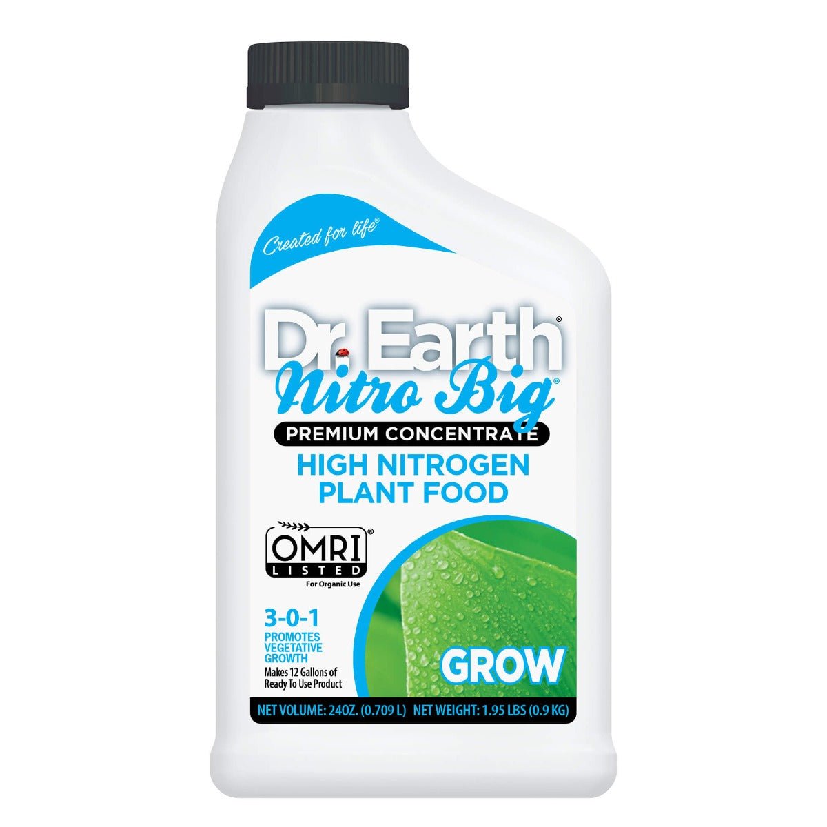 Dr. Earth Natural & Organic Nitro Big High Nitrogen Fertilizer - Nature Hills Nursery - 24 oz - 