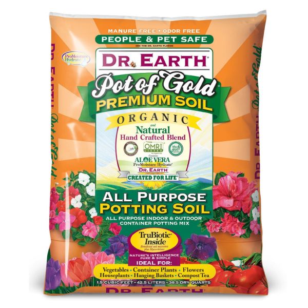 Dr. Earth Pot of Gold Potting Soil - Nature Hills Nursery - 6 qt Bag - 