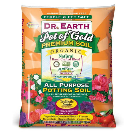 Dr. Earth Pot of Gold Potting Soil - Nature Hills Nursery - 6 qt Bag - 