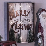 Merry Christmas Holiday Sign With LED Light