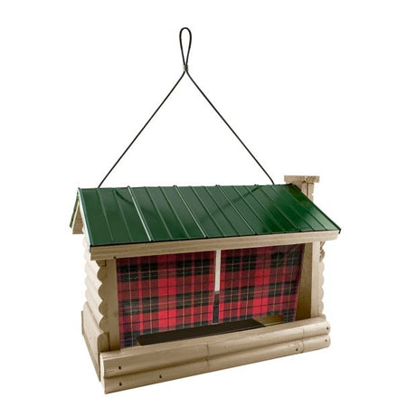 Woodlink Lake & Cabin Buffalo Plaid Tall Hopper Feeder