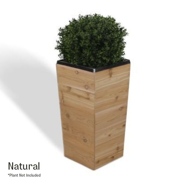 28 Inch Square Tapered Wooden Planter