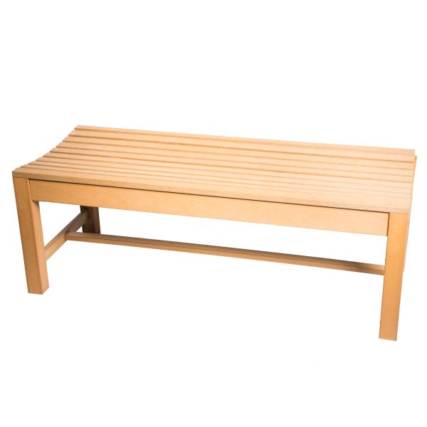 Faux Wood Backless Composite Outdoor Bench - Nature Hills Nursery - Garden Center Item - 