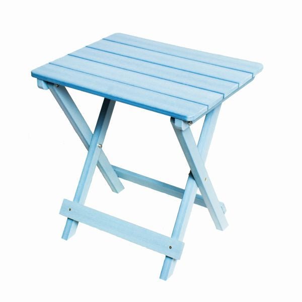 Faux Wood Teal Foldable Side Table - Nature Hills Nursery - Garden Center Item - 