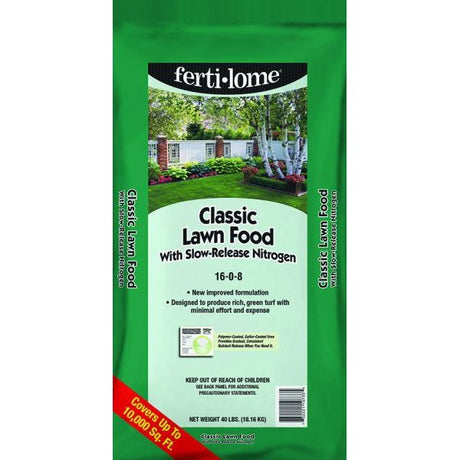 Fertilome Classic Lawn Food Slow Release 16 - 0 - 8 - Nature Hills Nursery - 40 lb - 