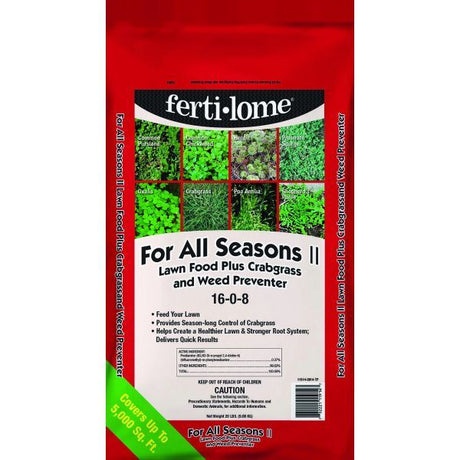 Fertilome For All Seasons II Lawn Food and Weed Preventer 16 - 0 - 8 - Nature Hills Nursery - 20 lb - 