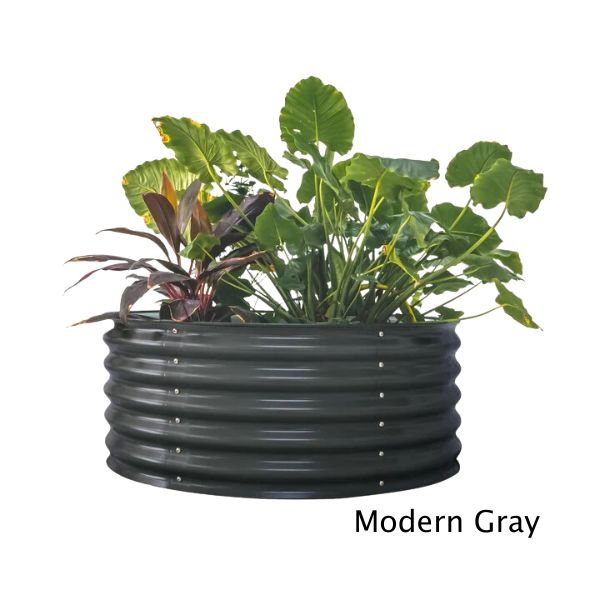 42 Inch Wide 17 Inch Tall Round Metal Raised Garden Bed