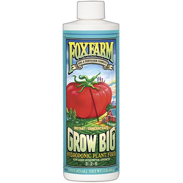 FoxFarm Grow Big Hydroponic Liquid Concentrate - Nature Hills Nursery - 1 pint - 