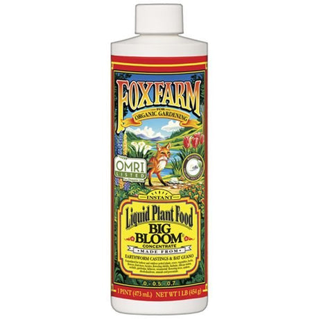 FoxFarm Organic Big Bloom Liquid Plant Food Concentrate - Nature Hills Nursery - 1 pint - 