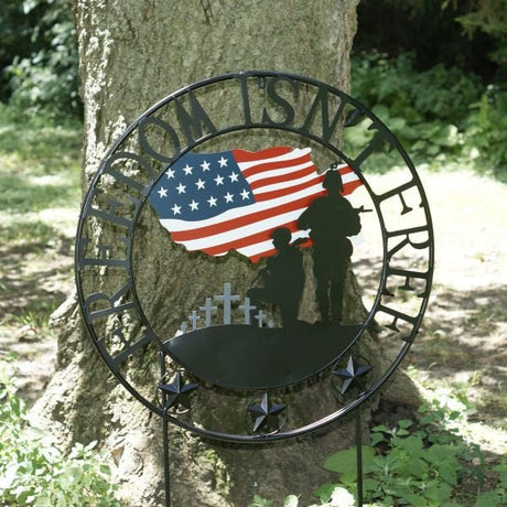 Freedom Isn't Free Outdoor Welcome Wheel - Nature Hills Nursery - Garden Center Item - 