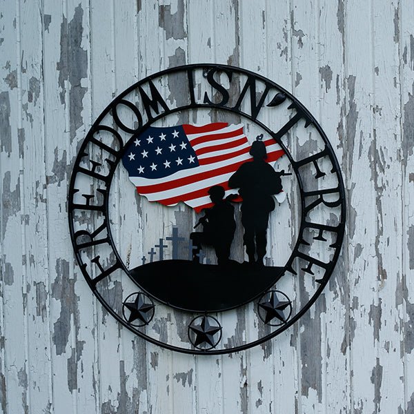 Freedom Isn't Free Outdoor Welcome Wheel - Nature Hills Nursery - Garden Center Item - 