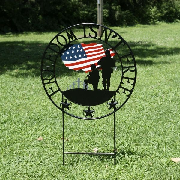 Freedom Isn't Free Outdoor Welcome Wheel - Nature Hills Nursery - Garden Center Item - 