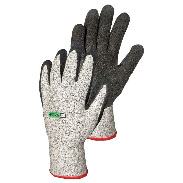 Hestra Black / Grey Latex Cut Resistant Dip Gloves - Nature Hills Nursery - Medium - 