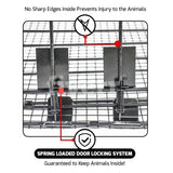 Humane Way Foldable Metal Animal Trap 50 Inch x 20 Inch x 26 Inch - Nature Hills Nursery - Garden Center Item - 