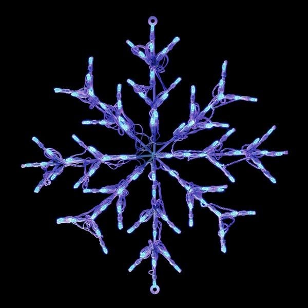 LED 30 in Snowflake Wire Frame - Nature Hills Nursery - Blue - 