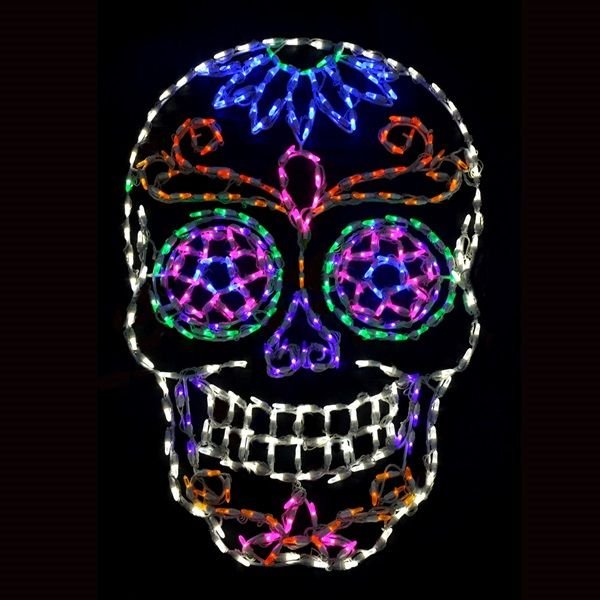 LED Sugar Skull - Nature Hills Nursery - Multi - 