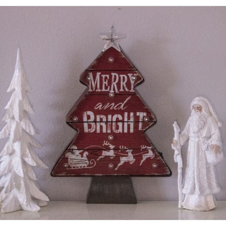 Merry and Bright Hanging Holiday Wall Sign - Nature Hills Nursery - Garden Center Item - 