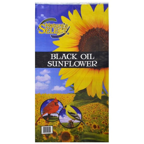 Nature's Select Black Oil Sunflower Seed Wild Bird Feed - Nature Hills Nursery - 20 lb - 