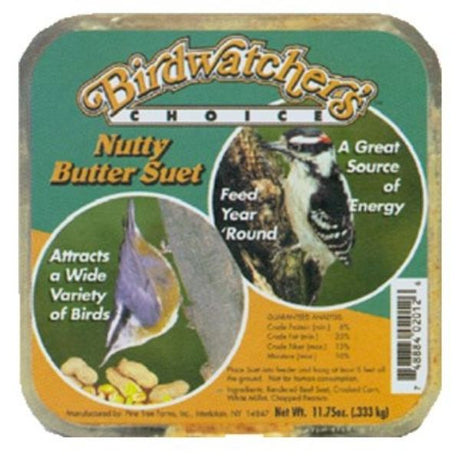 Pine Tree Farms Bird Watchers Best Nutty Butter Suet Cake - Nature Hills Nursery - 12 Pack - 