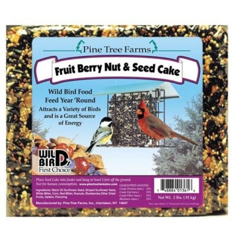 Pine Tree Farms Fruit Berry Nut and Seed Cake 2 lb - Nature Hills Nursery - 8 Pack - 