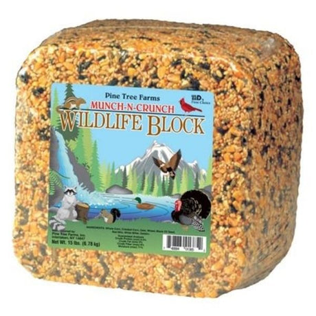 Pine Tree Farms Munch N Crunch Wildlife Block 15 lb - Nature Hills Nursery - 15 lb - 