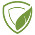 Green leaf icon inside a shield, representing plant protection or eco-certification by Plant Sentry