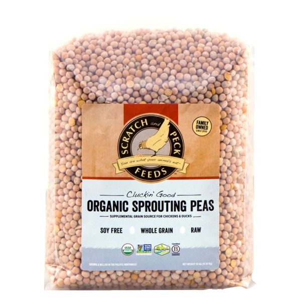 Scratch And Peck Cluckin Good Organic Sprouting Peas - Nature Hills Nursery - 10 lb - 