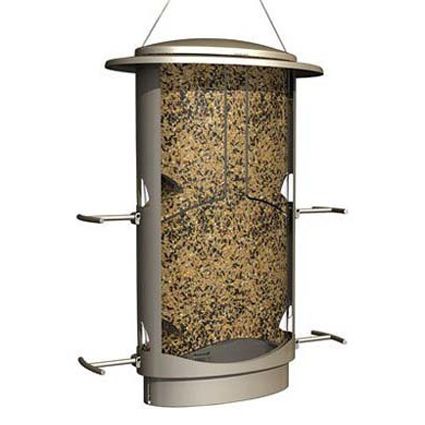 Squirrel - X 4.2 lb Satin Nickel Squirrel Proof Wild Bird Feeder - Nature Hills Nursery - Garden Center Item - 