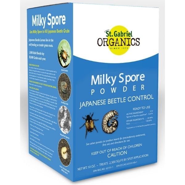 St Gabriel Organics Milky Spore Grub and Japanese Beetle Powder - Nature Hills Nursery - 10 oz - 