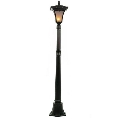 Sun - Ray Vittoria Black Flaming Solar Lamp Post - Nature Hills Nursery - Garden Center Item - 