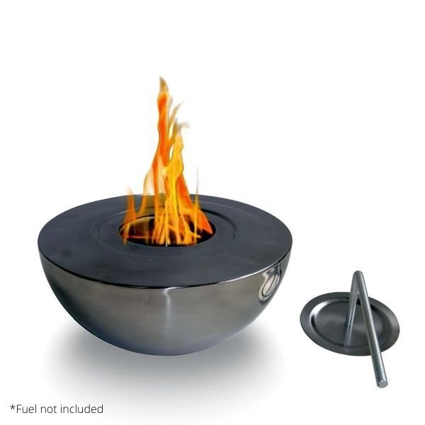 Sutton Indoor/Outdoor Tabletop Gel Fireplace - Nature Hills Nursery - Stainless Steel - 