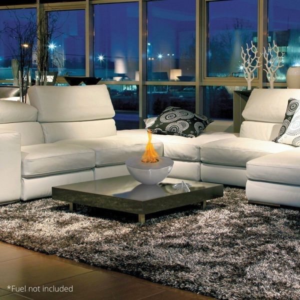 Sutton Indoor/Outdoor Tabletop Gel Fireplace - Nature Hills Nursery - Stainless Steel - 
