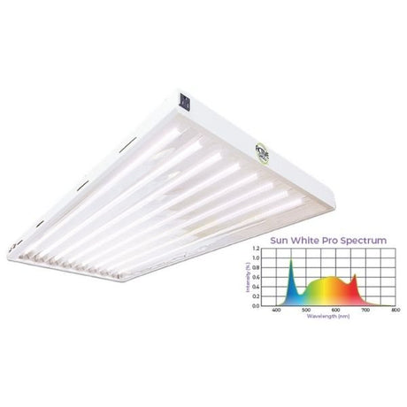 T5 HO 4FT 8 Lamp LED Horticultural Fixture - Nature Hills Nursery - Sun White Spectrum - 