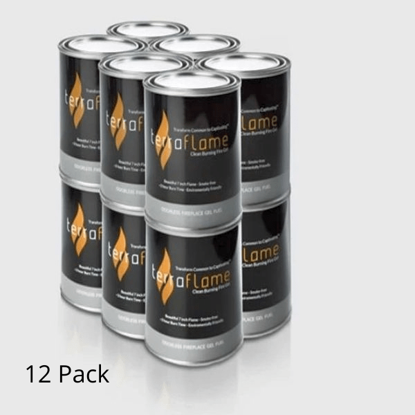 TerraFlame / SunJel 13oz Gel Fuel Cans - Nature Hills Nursery - 12 Pack - 