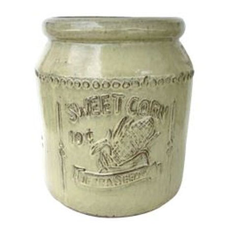 Vintage Pottery Cream 11 Inch Corn Seed Packet Planter - Nature Hills Nursery - Garden Center Item - 