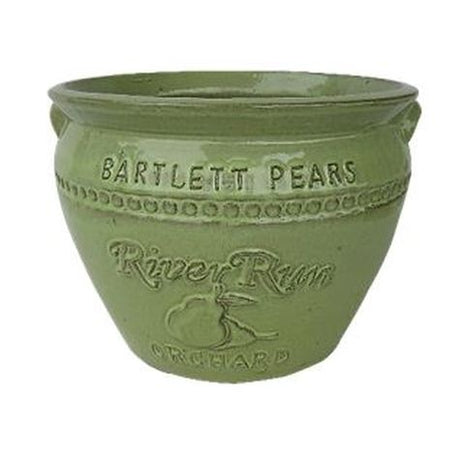 Vintage Pottery Green 14 Inch Pear Planter - Nature Hills Nursery - Garden Center Item - 